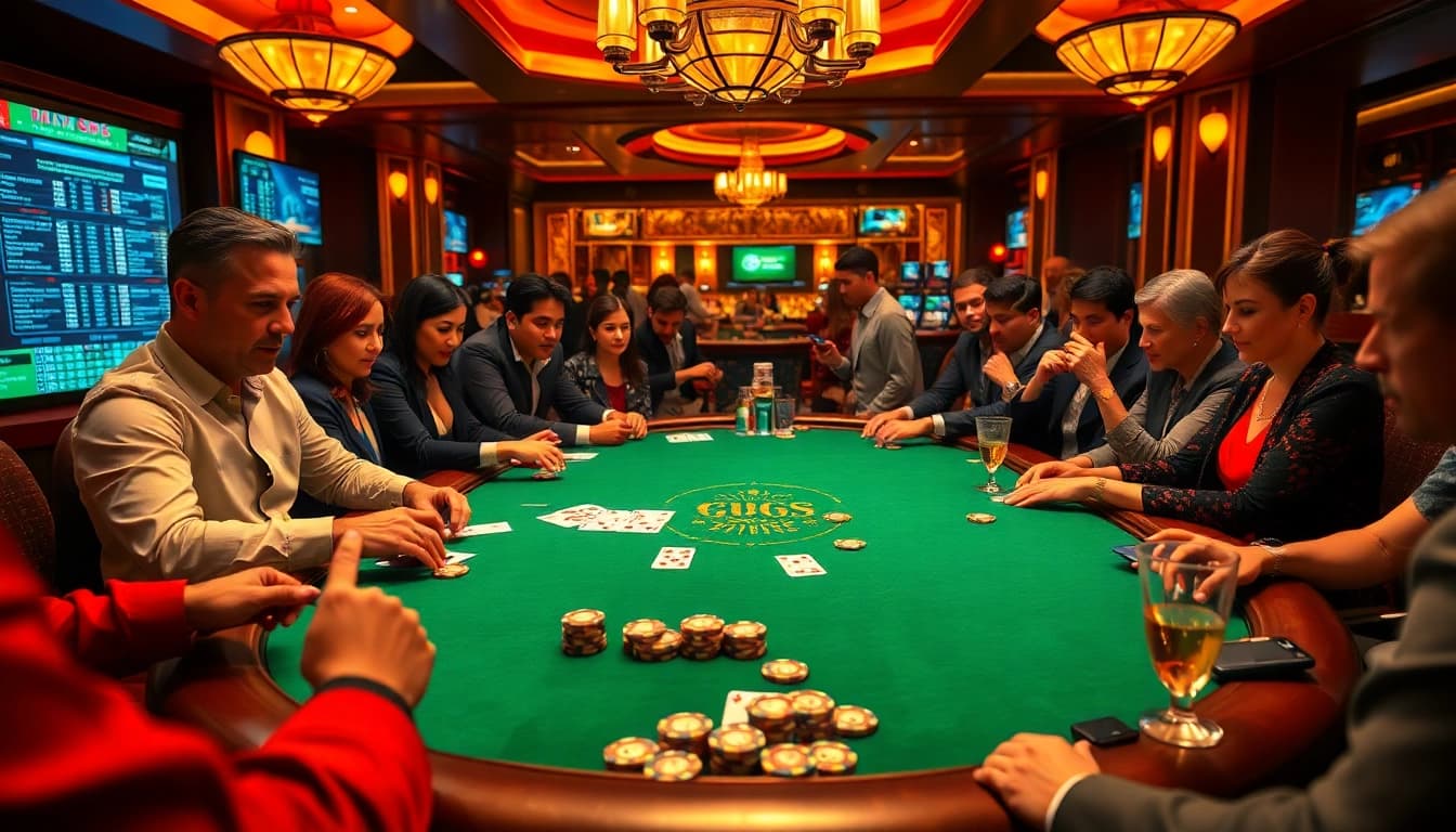 Experience the thrilling atmosphere of a poker game featuring crushion ai technology enhancing gameplay.