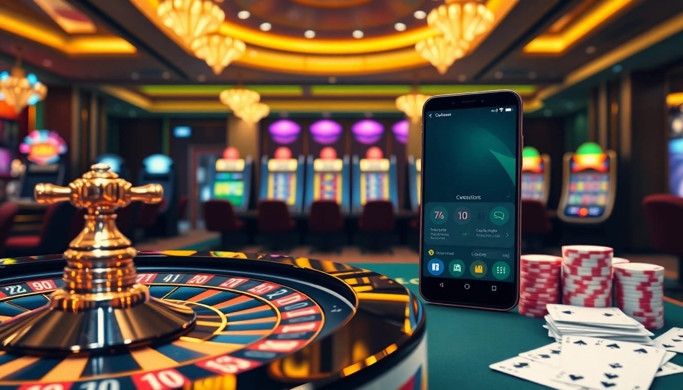 Engaging in lively games at trang chủ dn88 with vibrant casino elements like roulette wheels and poker chips.