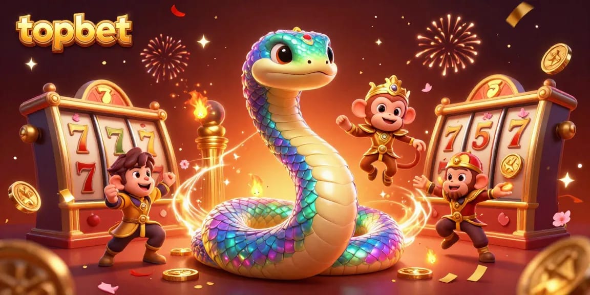 Spin and win with topbet at this vibrant casino scene full of action and excitement.