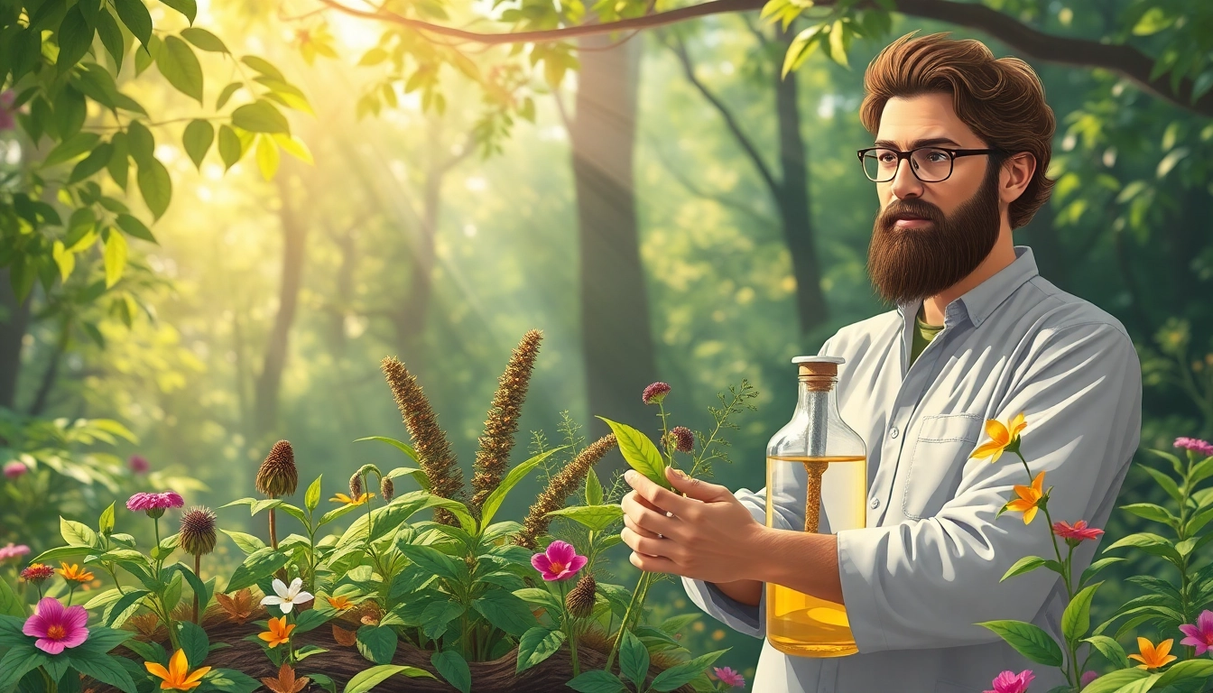 Learn how to get dmt through natural extraction methods from plants in a serene forest.