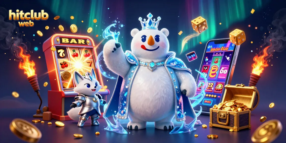 Experience the excitement of hitclub web with immersive 3D casino games and vibrant illustrations.