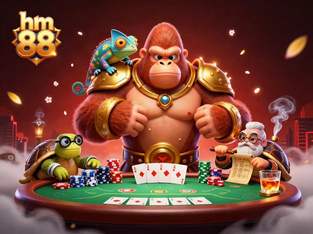 Experience the thrill of hm 88 through a powerful gorilla king and gambling elements.