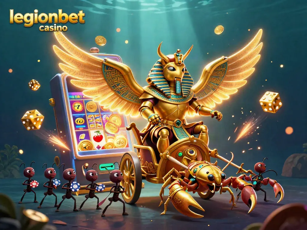 Experience the excitement of legionbet casino with a vibrant 3D illustration featuring captivating gaming elements.