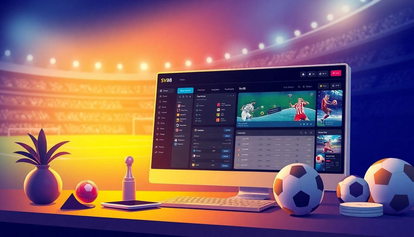 Experience the thrilling world of Nhà Cái SV88 through a sleek online betting dashboard.