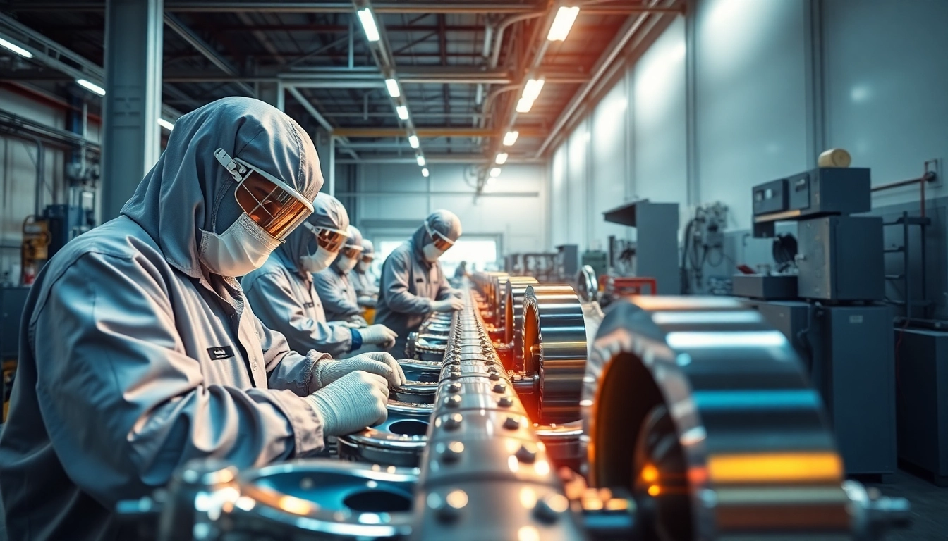 Nickel chrome plating Malaysia process showcasing skilled workers in a modern facility.