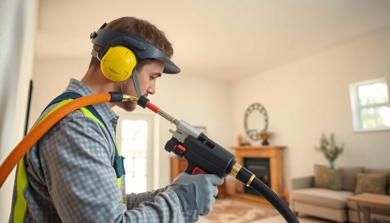 Efficient spray foam removal near Chichester showcased by a professional in action.