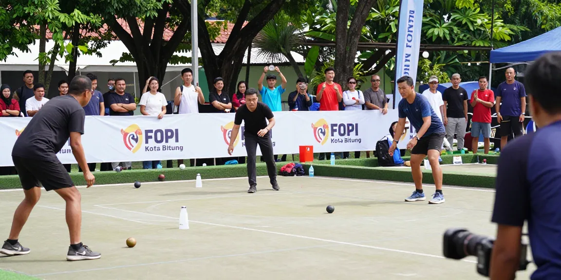 Competitive petanque event at fopikotabitung.org showcasing athletes, spectators, and vibrant atmosphere.