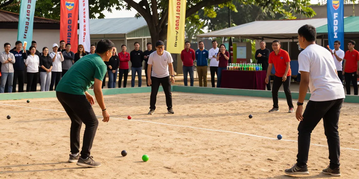 Engaging petanque competition at FOPI Kota Palopo, showcasing community spirit and active participation on fopikotapalopo.org.