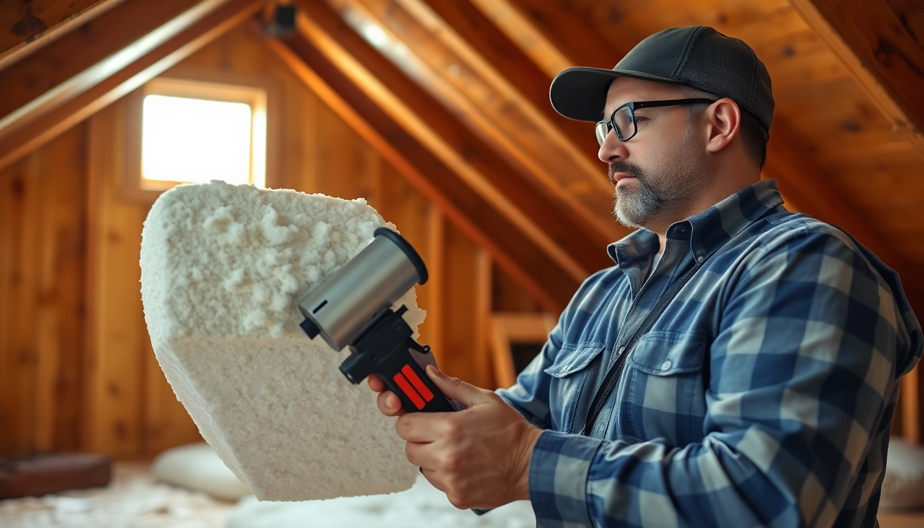 Inspecting spray foam mortgage refused insulation, highlighting material and application.