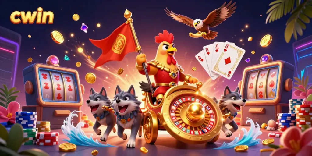 Experience thrilling wins with cwin's dynamic casino scene featuring champions and sparkling treasures.