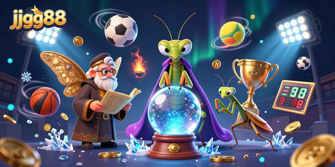 Engage in thrilling gaming experiences at jjgg88, featuring vibrant 3D characters surrounded by dynamic sports elements.