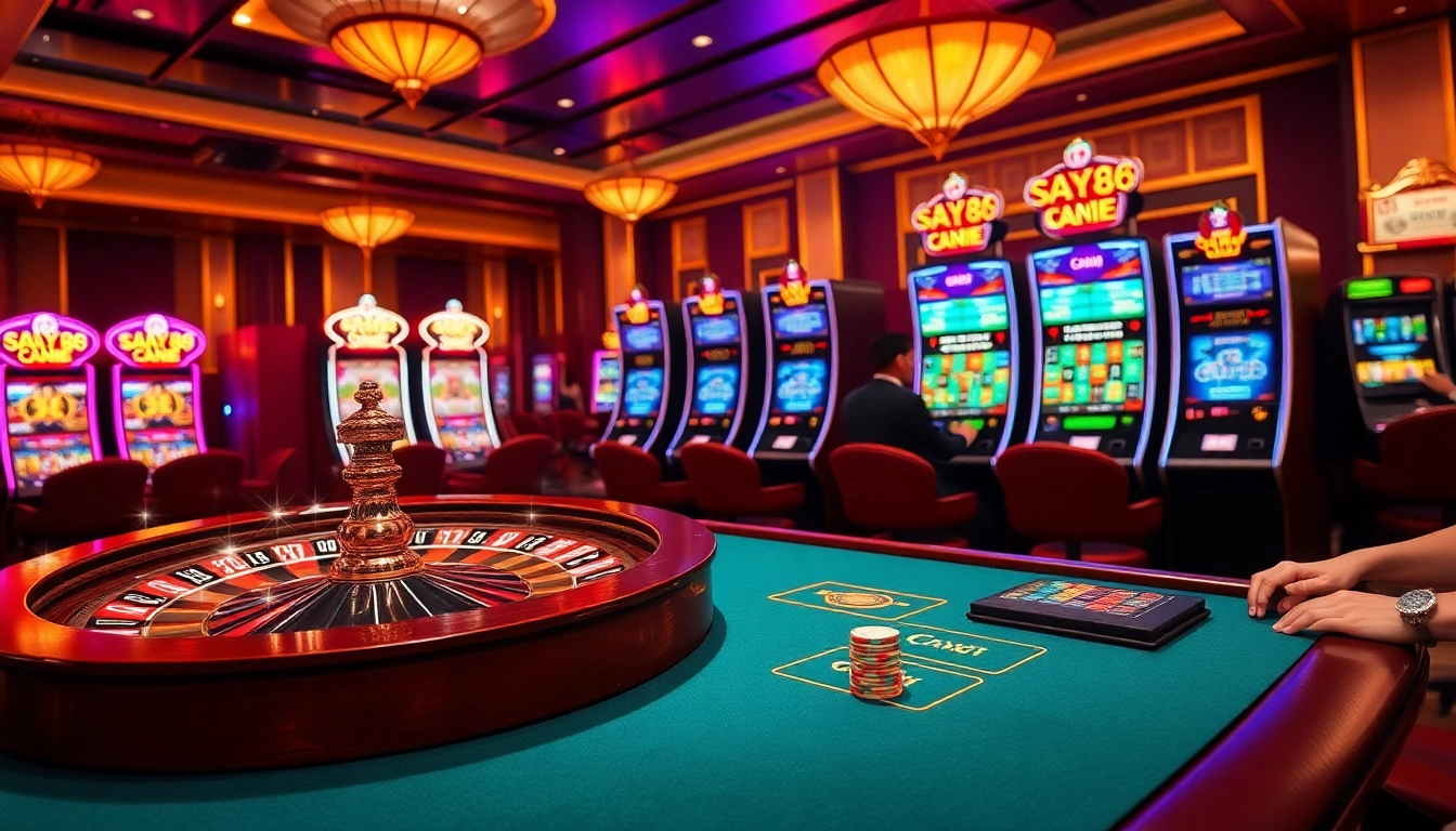 Experience the thrill at say88 nhà cái with vibrant casino gaming tables and exciting betting action.