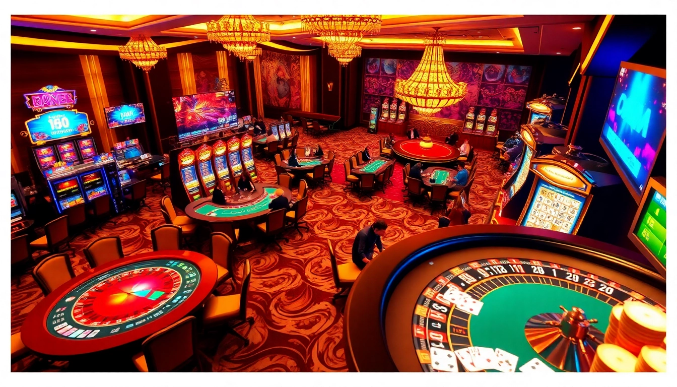 Experience luxury at xin88 com sòng bạc with stunning tables, vibrant slot machines, and lively players.