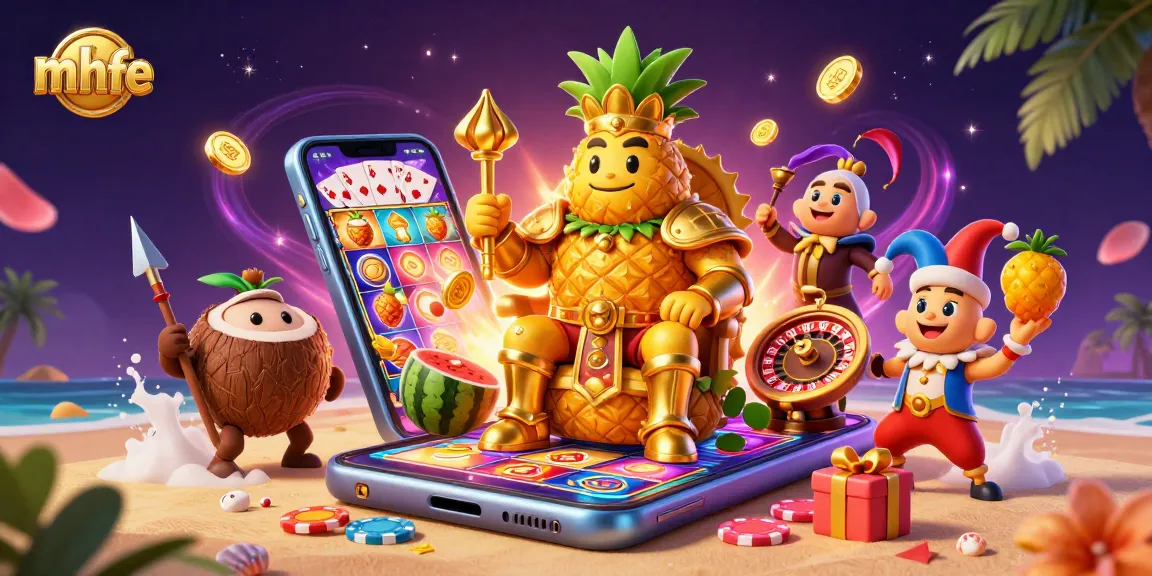 Engage with the thrilling world of mhfe as the golden pineapple king rules the casino paradise.