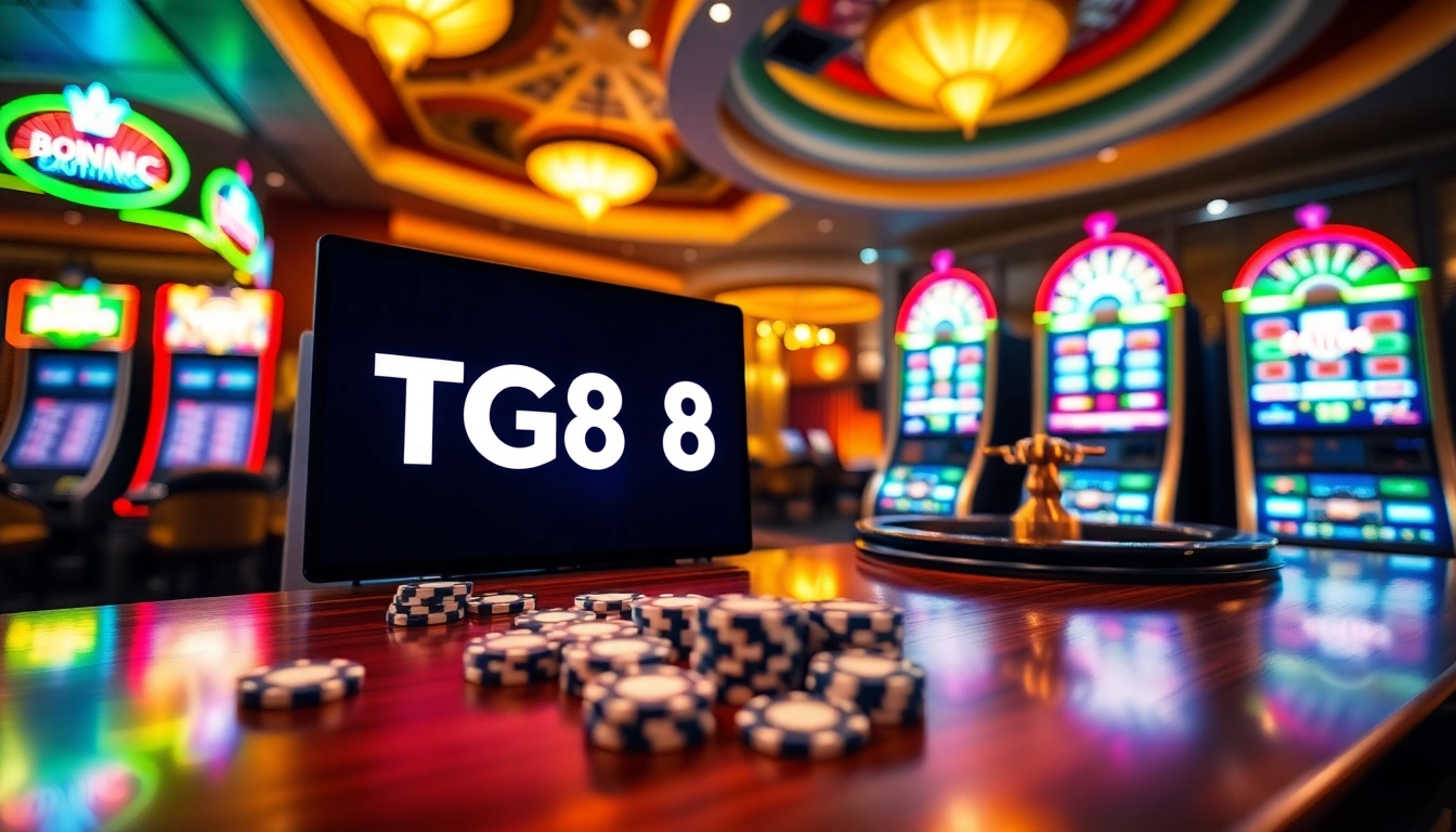 Experience colorful casino thrills with TG88's modern gaming interface and vibrant atmosphere.