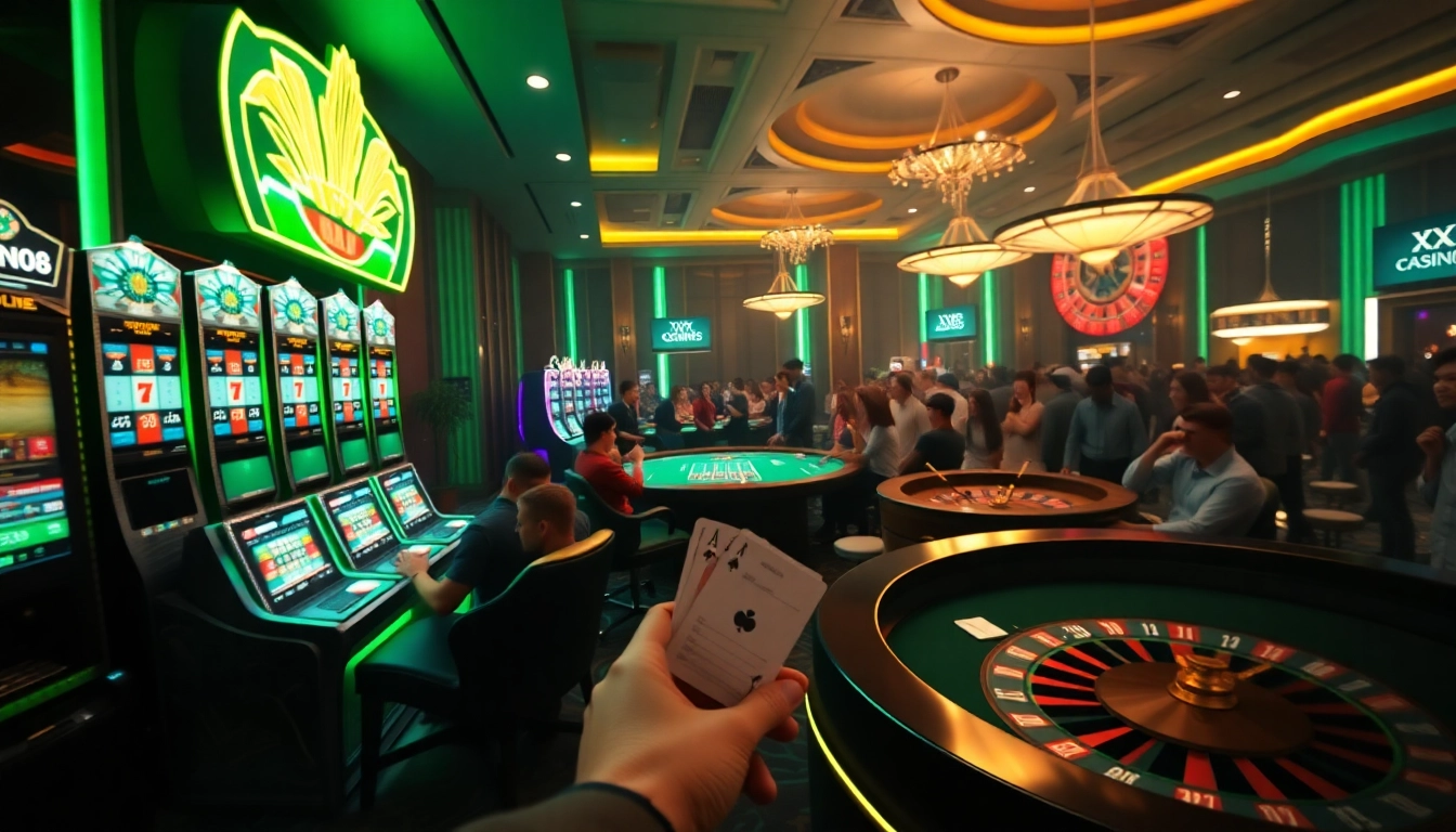 Experience the excitement of online gaming at XX88 with vibrant casino tables and thrilling betting.