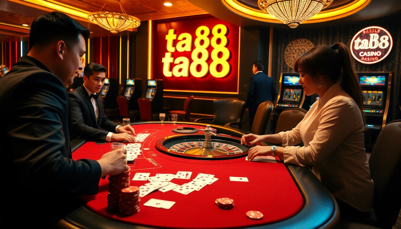 Experience the thrill of gambling at TA88's luxurious gaming tables.