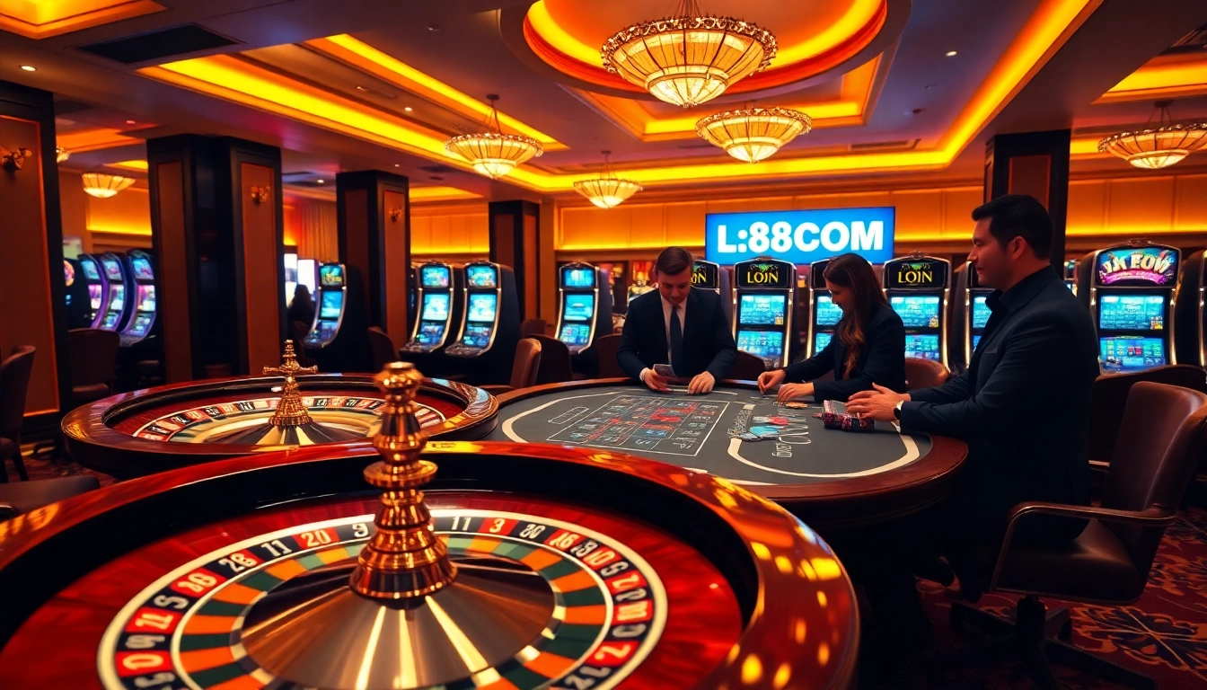 Engaging players at a casino table highlight LC88 COM excitement and thrill in gambling.