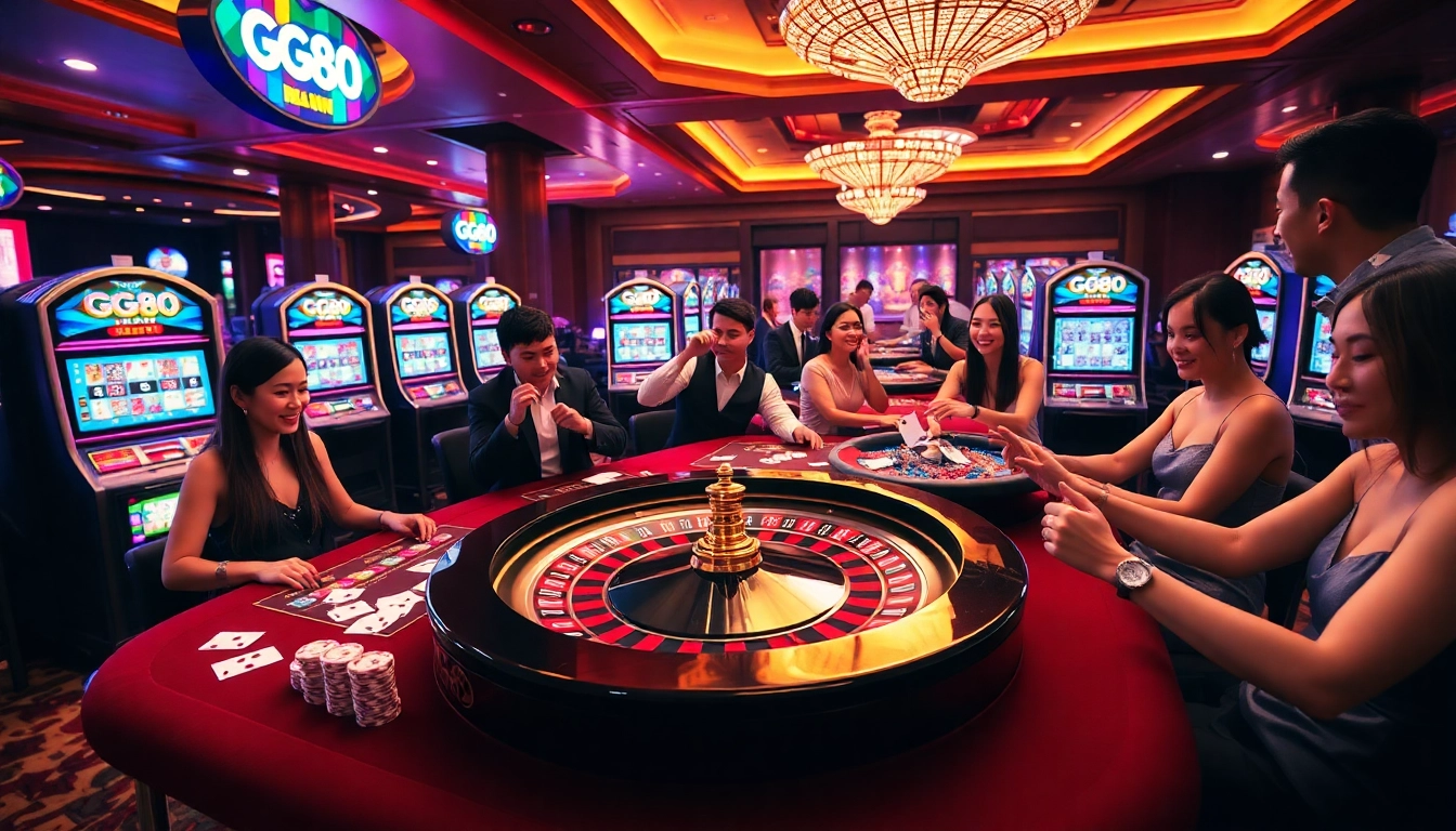 Experience the thrill of GG88 with vibrant casino games, tables, and excited players.