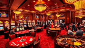 Exciting casino experience with poker tables and slot machines, connecting to https://sia-trade.org/ for thrilling gameplay.