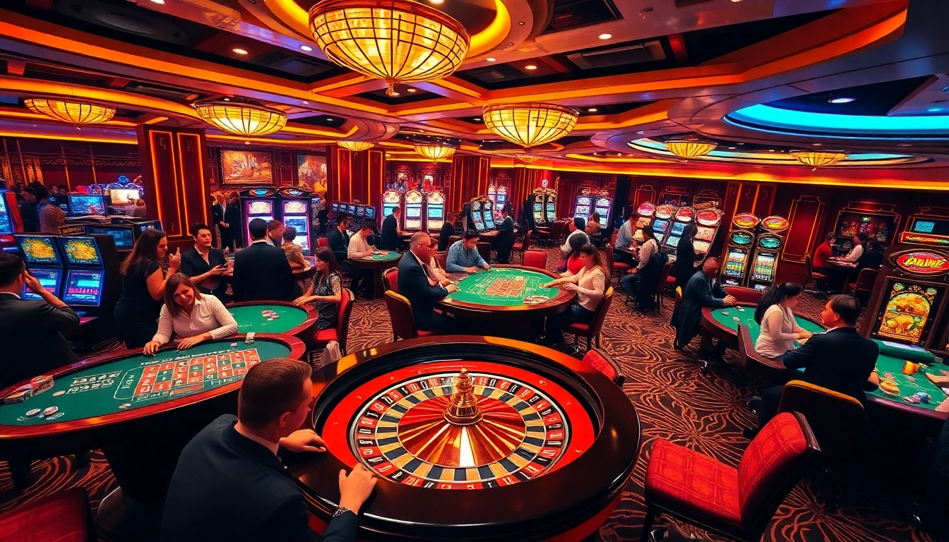 Experience thrilling gaming action at 98win casino with vibrant tables and energetic players.