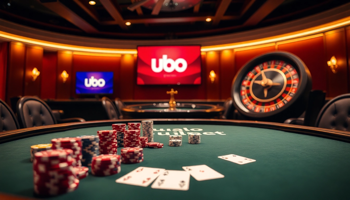 Experience thrilling poker action at uu88 casino with luxurious tables and exciting atmosphere.