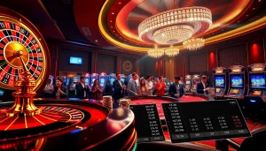 Experience excitement with roulette at https://jun88pl.com/, showcasing a bustling casino atmosphere.