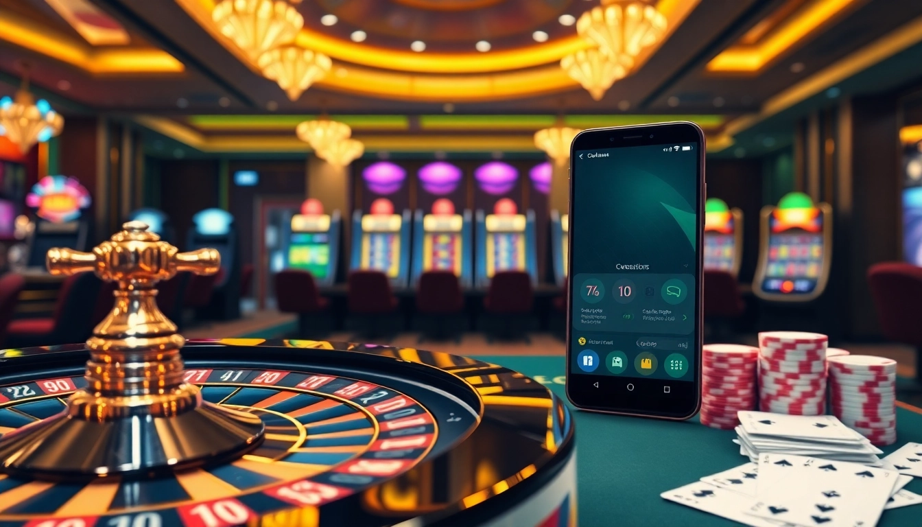Engaging in lively games at trang chủ dn88 with vibrant casino elements like roulette wheels and poker chips.