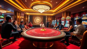 Experience excitement at MB66.COM with a vibrant poker table and thrilling casino atmosphere.