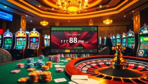 Experience the thrill of online betting at https://rr88me.com/ with vibrant casino visuals, poker action, and roulette excitement.